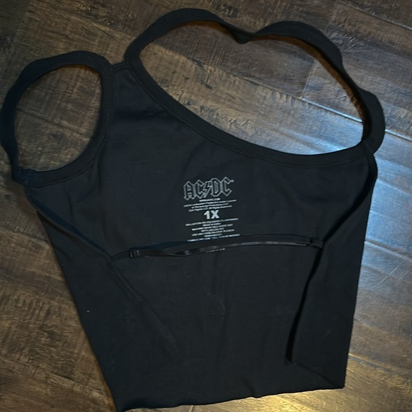 AC/DC Backless 1 Shoulder Crop with single back strap! Size 1x and XS Available - Picture 3 of 3